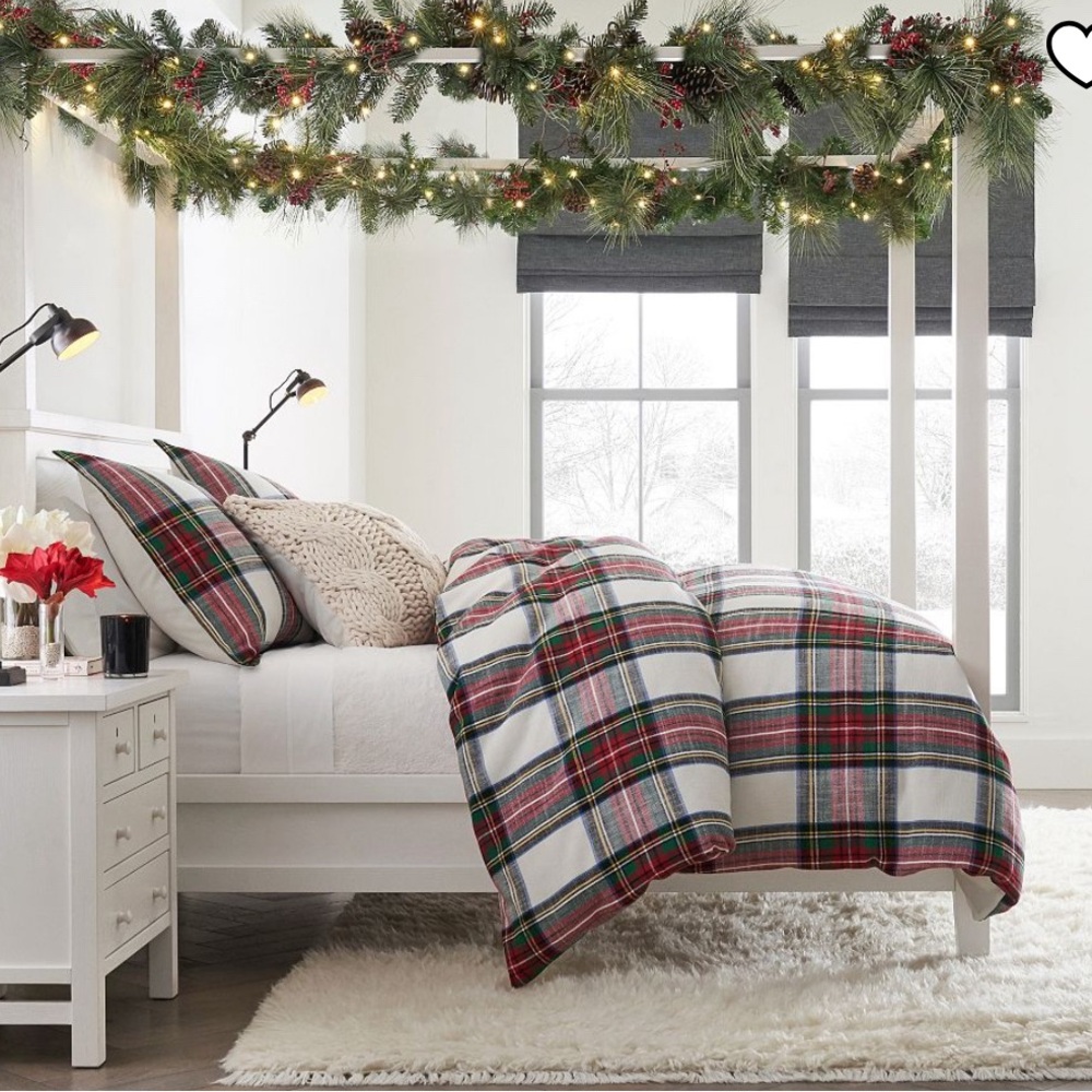 Stewart Plaid Cotton Duvet Cover